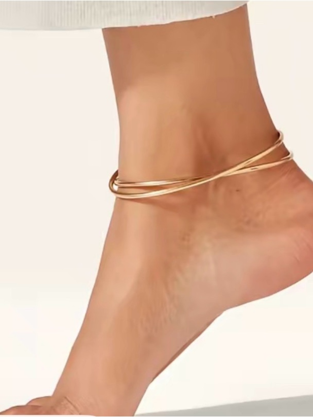 Gold Double Wrap Anklet for Women